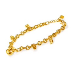 吉祥納福-百寶袋手鍊-億樺金飾 Ewan-Gold丨純金手環手鍊